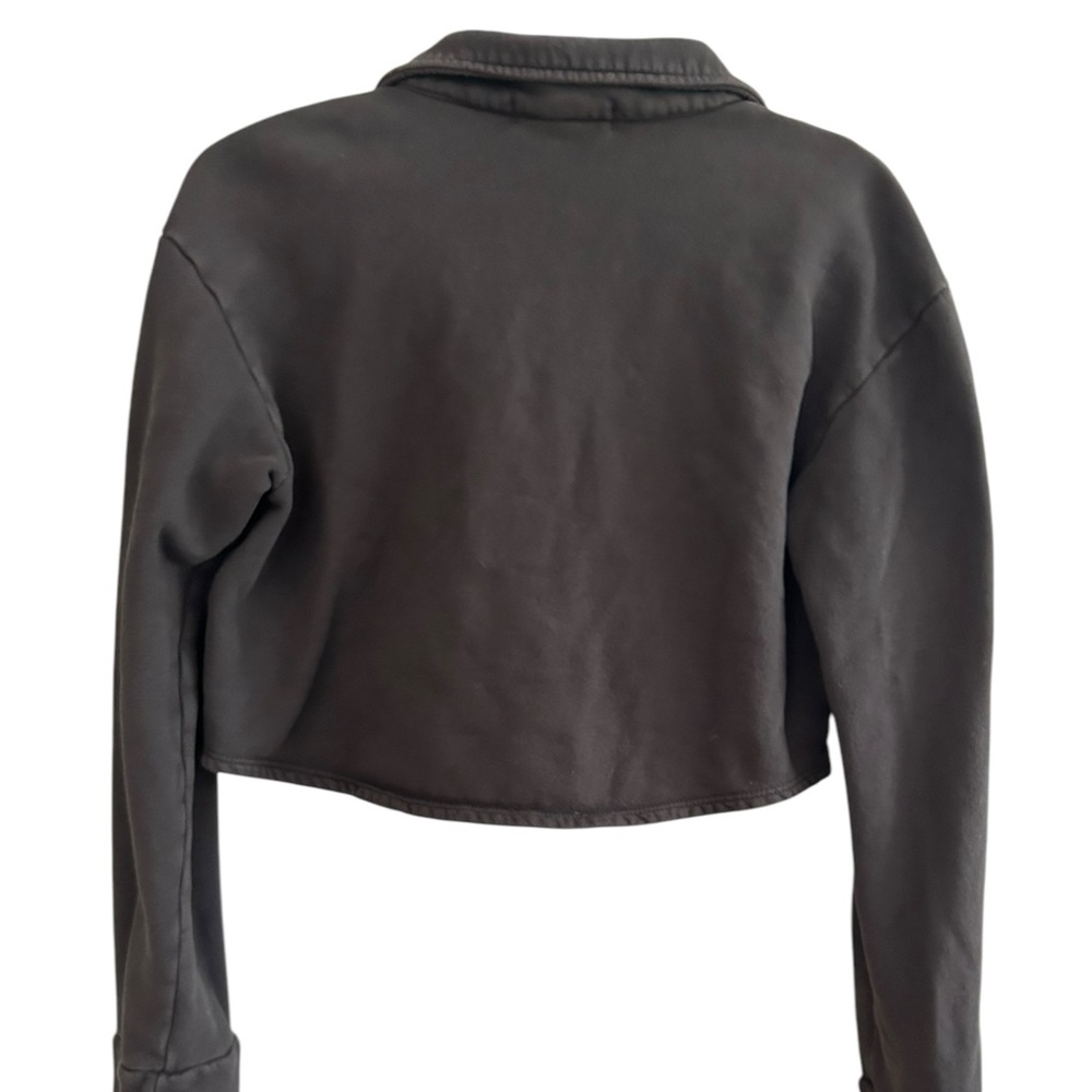 Joah Brown Black Cropped Sweatshirt - Picture 2 of 6